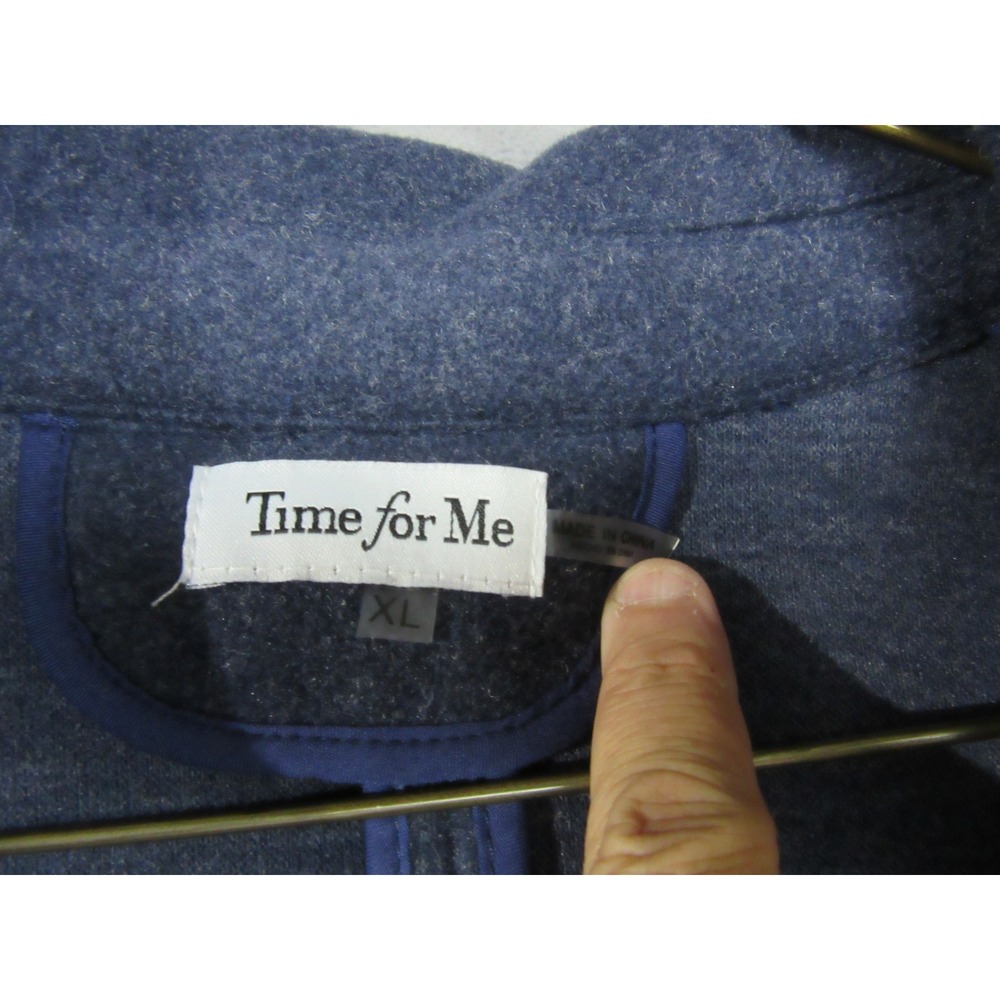Trench Coat Jacket Women XL Blue Floral Vibrant Embroidered Longline Blazer - Picture 6 of 15